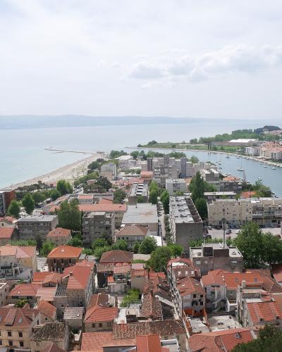 View of Omis from fortress Peovica