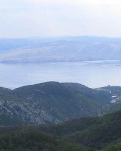 Vratnik, pogled na Krk i Senj