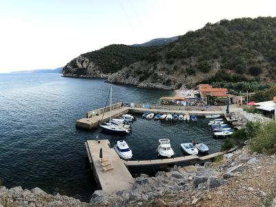 The small harbour and pebble beach below Beli on Cres