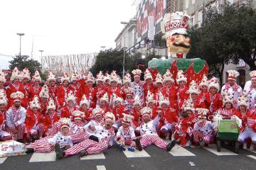 Costumed groups at the Rijeka Carnival