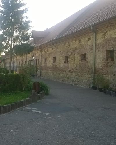 The historic stable buildings of the Lipik Lipizzaner stud farm