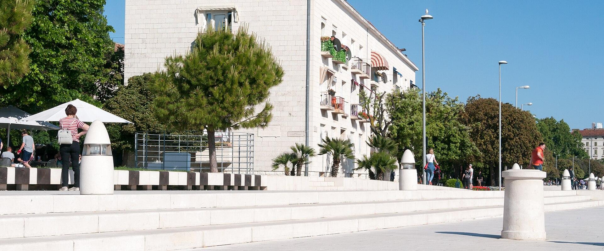 Zadar Promenade At Sunset