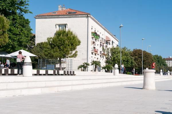 Zadar Promenade At Sunset