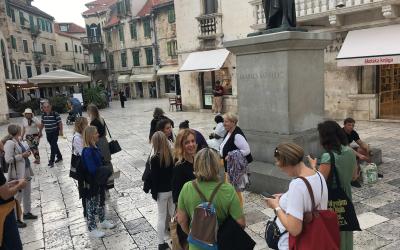 Guided tour on Marko Marulić, in Split, Croatia for DARIAH-HR 2024 conf