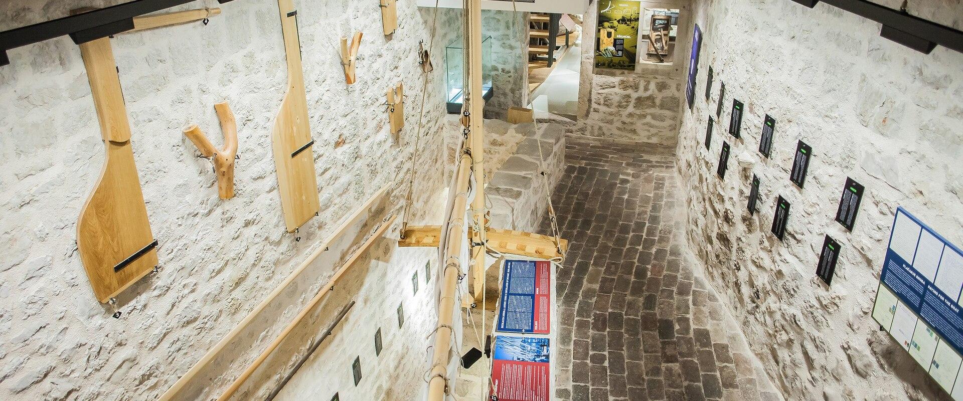 Inside the Betina Museum of Wooden Shipbuilding on Murter