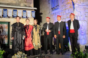 A klapa ensemble performing in Omiš