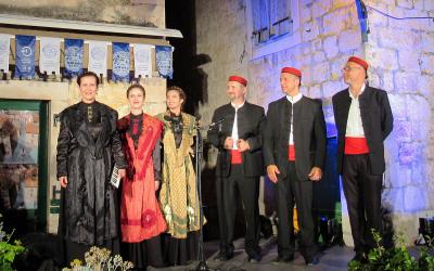 A klapa ensemble performing in Omiš