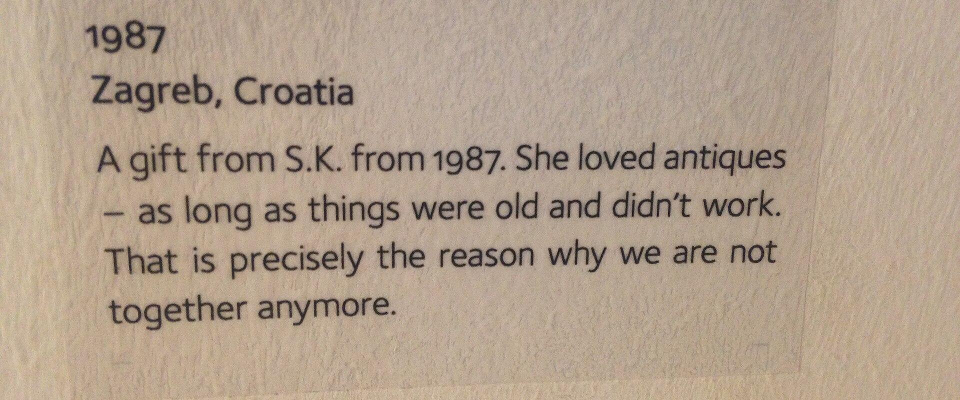 Museum of Broken Relationships