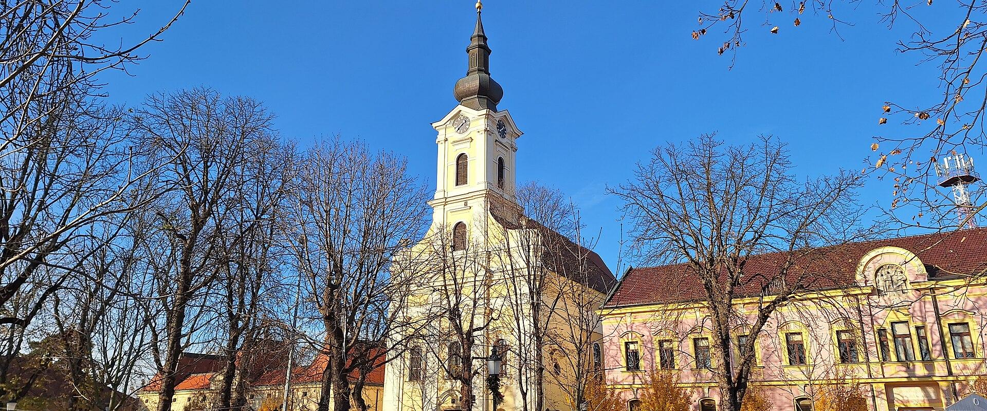 Baroque parish church of Saints Eusebius and Pollio on the main square of Vinkovci