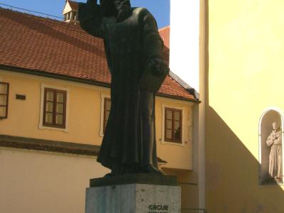 Meštrović's statue of Gregory of Nin in Varaždin