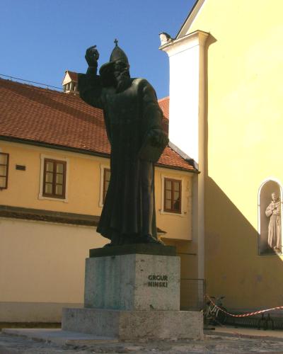 Meštrović's statue of Gregory of Nin in Varaždin