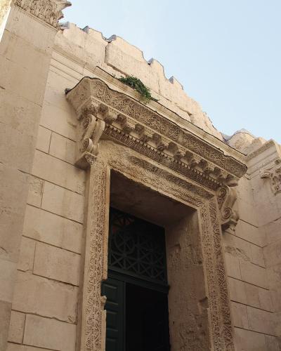 The carved portal of the Temple of Jupiter in Diocletian's Palace, Split