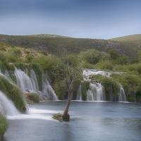 Tufa cascades of Berberov buk on the Zrmanja river near Obrovac
