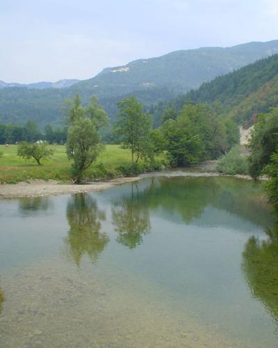 The Kupa river on the Croatia–Slovenia border