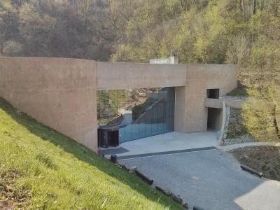 The Krapina Neanderthal Museum set into the hillside at Hušnjakovo
