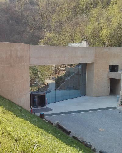 The Krapina Neanderthal Museum set into the hillside at Hušnjakovo